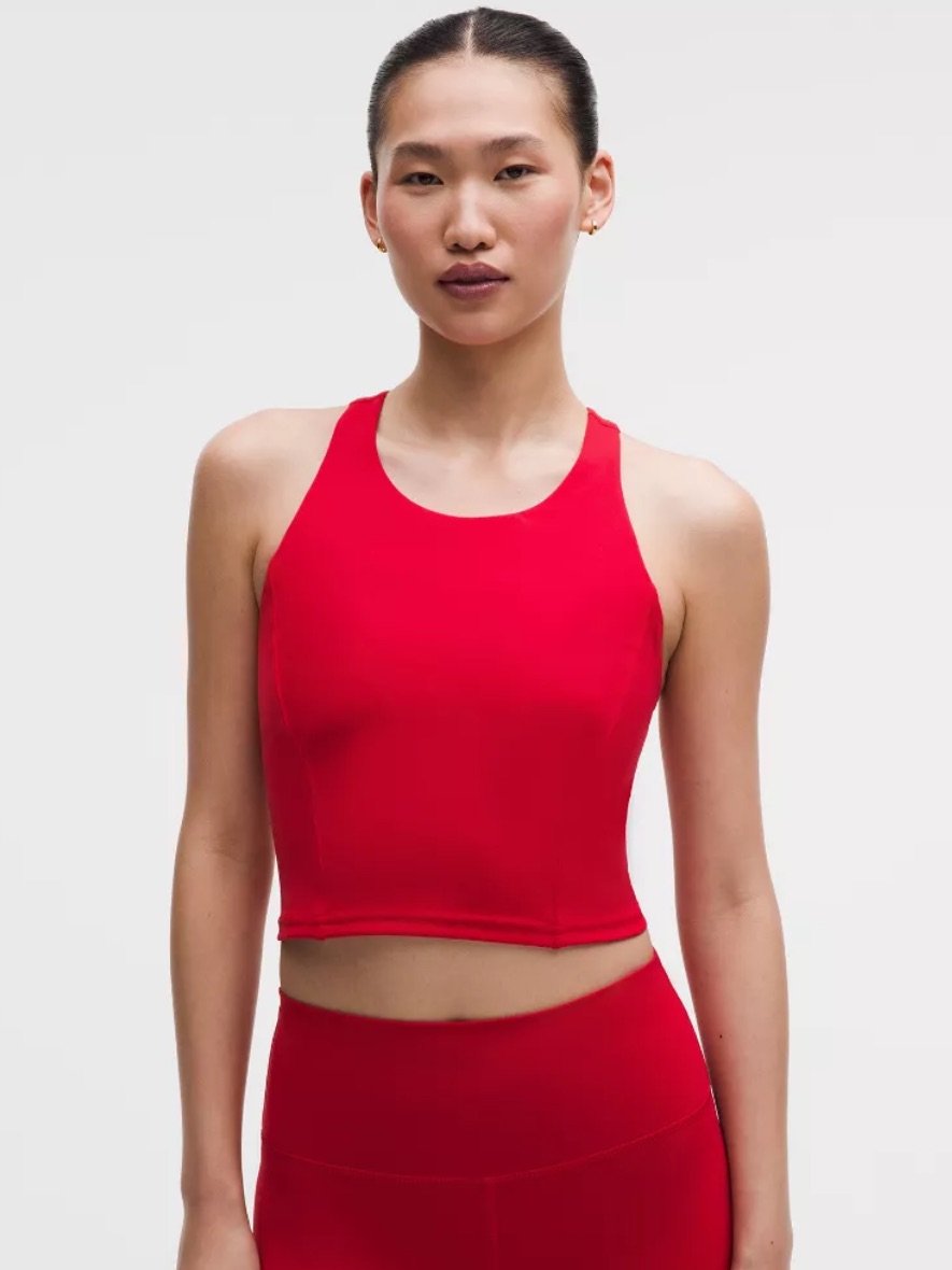 Lululemon Lunar New Year Wunder Train Racerback Tank In Oxford Red -Nwt, Size 6